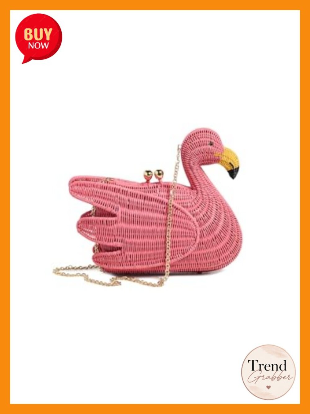 Rattan Clutch With Optional Chain Strap